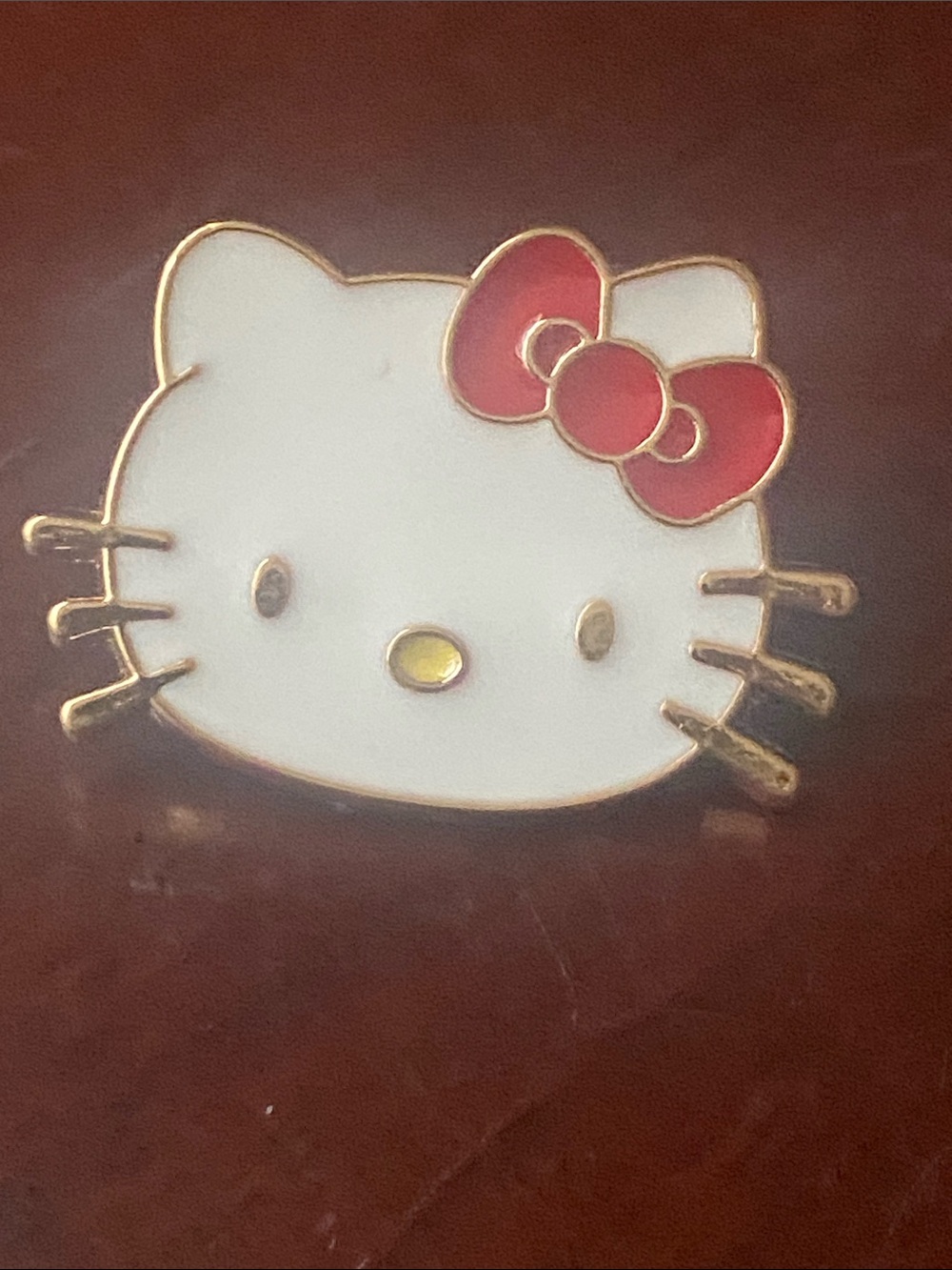 5/$10❤️❤️❤️NEW Hello Kitty Gold and Red Enamel Pin
